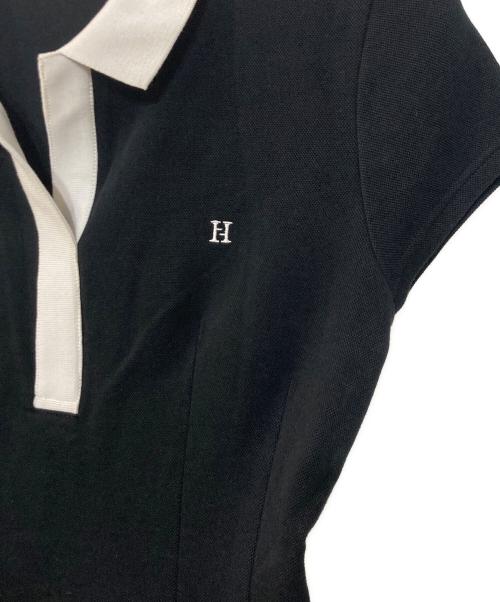 HER LIP TO（ハーリップトゥ）HER LIP TO (ハーリップトゥ) Short Sleeve Polo Mini Dress ミニポロドレス ブラック サイズ:Sの古着・服飾アイテム