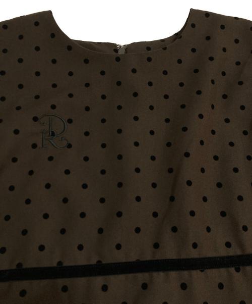 darich（ダーリッチ）darich (ダーリッチ) フロッキードットノースリミニワンピース ブラウン サイズ:Free-Lの古着・服飾アイテム