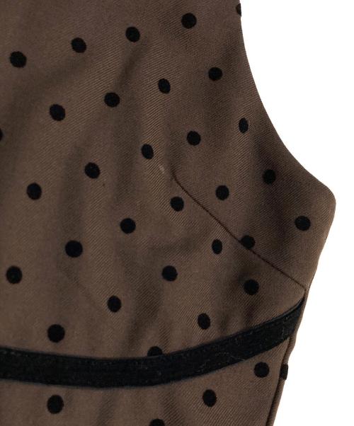 darich（ダーリッチ）darich (ダーリッチ) フロッキードットノースリミニワンピース ブラウン サイズ:Free-Lの古着・服飾アイテム