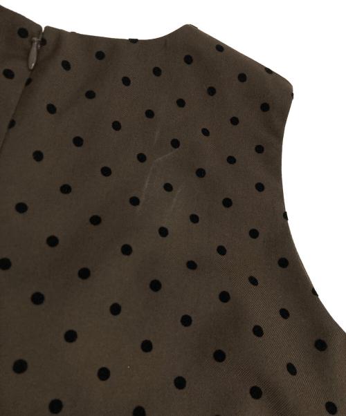 darich（ダーリッチ）darich (ダーリッチ) フロッキードットノースリミニワンピース ブラウン サイズ:Free-Lの古着・服飾アイテム
