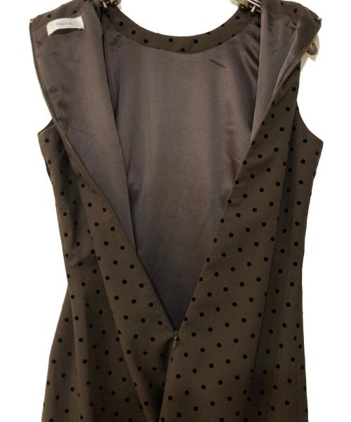 darich（ダーリッチ）darich (ダーリッチ) フロッキードットノースリミニワンピース ブラウン サイズ:Free-Lの古着・服飾アイテム