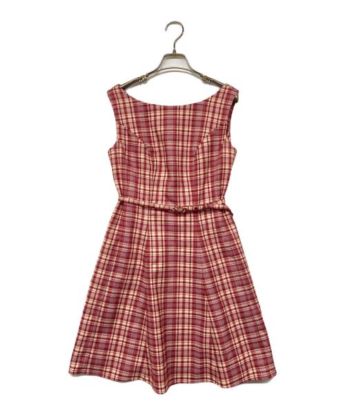 HER LIP TO（ハーリップトゥ）Her lip to (ハーリップトゥ) Paddington Mini Dress/ノースリーブワンピース レッド サイズ:Ｍの古着・服飾アイテム