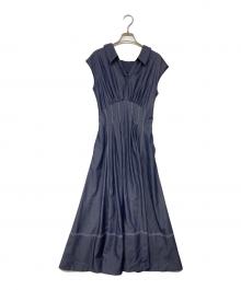 HER LIP TO（ハーリップトゥ）の古着「Montecristo French Sleeve Dress/ワンピース」｜インディゴ