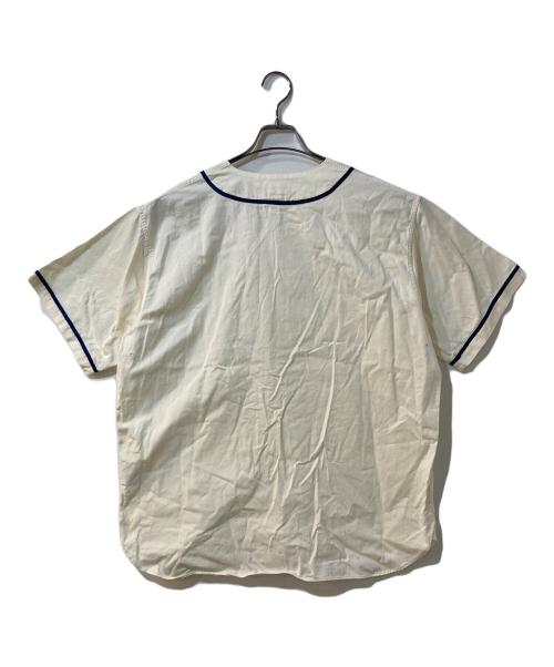 whitesville（ホワイツビル）whitesville (ホワイツビル) COTTON TWILL BASEBALL SHIRT ホワイト サイズ:Lの古着・服飾アイテム
