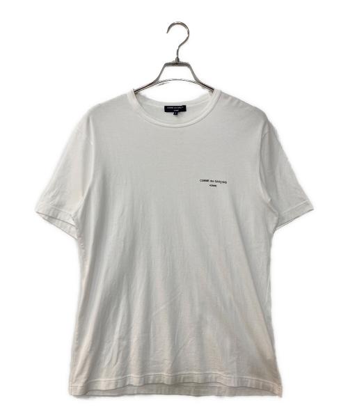 COMME des GARCONS HOMME（コムデギャルソン オム）COMME des GARCONS HOMME (コムデギャルソン オム) ロゴプリントTシャツ ホワイト サイズ:Lの古着・服飾アイテム