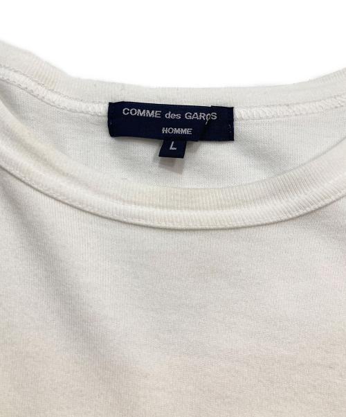 COMME des GARCONS HOMME（コムデギャルソン オム）COMME des GARCONS HOMME (コムデギャルソン オム) ロゴプリントTシャツ ホワイト サイズ:Lの古着・服飾アイテム