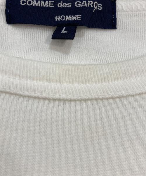 COMME des GARCONS HOMME（コムデギャルソン オム）COMME des GARCONS HOMME (コムデギャルソン オム) ロゴプリントTシャツ ホワイト サイズ:Lの古着・服飾アイテム