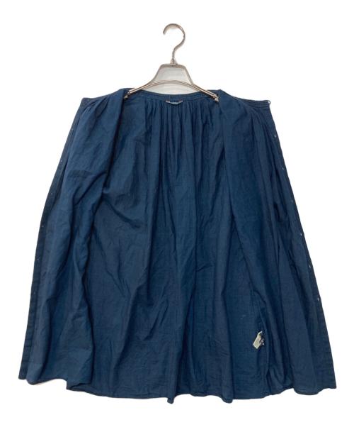 Pal'las Palace（パラスパレス）Pal'las Palace (パラスパレス) ノースリーブギャザーブラウス ネイビーの古着・服飾アイテム