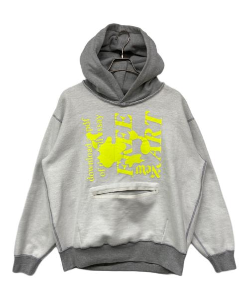 bodysong.（ボディソング）bodysong. (ボディソング) HOODIE/UNBEARABLE / インサイドアウトプルオーバーパーカー グレー サイズ:Sの古着・服飾アイテム