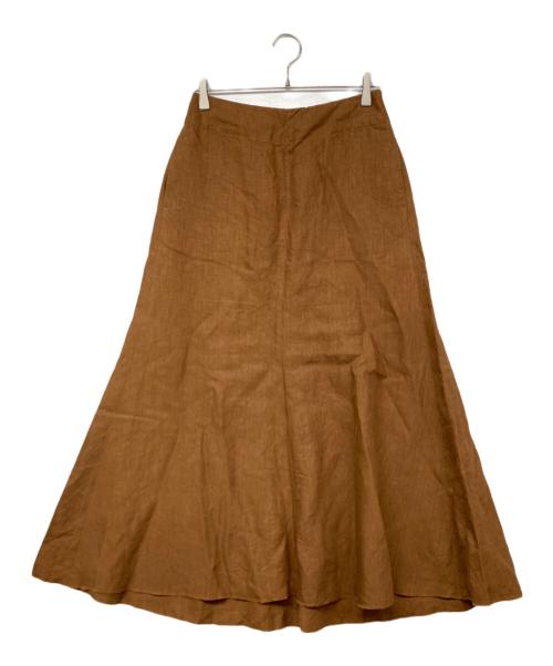 CLOTH&CROSS（クロスアンドクロス）CLOTH&CROSS (クロスアンドクロス) リネンスカート ブラウン サイズ:Fの古着・服飾アイテム