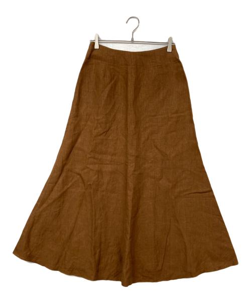 CLOTH&CROSS（クロスアンドクロス）CLOTH&CROSS (クロスアンドクロス) リネンスカート ブラウン サイズ:Fの古着・服飾アイテム