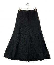 CLOTH&CROSS（クロスアンドクロス）の古着「リネンスカート」｜ブラック