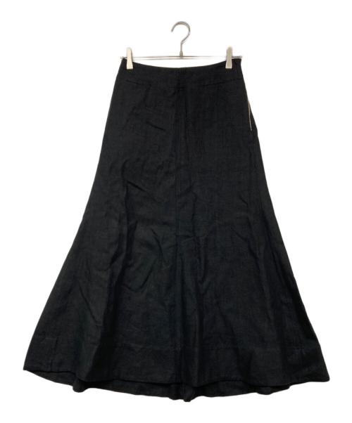 CLOTH&CROSS（クロスアンドクロス）CLOTH&CROSS (クロスアンドクロス) リネンスカート ブラック サイズ:Fの古着・服飾アイテム