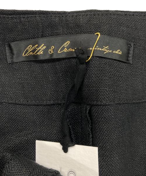 CLOTH&CROSS（クロスアンドクロス）CLOTH&CROSS (クロスアンドクロス) リネンスカート ブラック サイズ:Fの古着・服飾アイテム