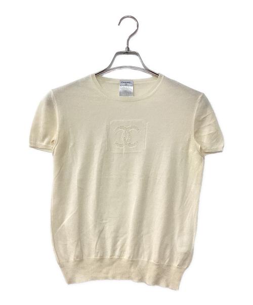 CHANEL（シャネル）CHANEL (シャネル) ココマーク半袖ニット アイボリー サイズ:42の古着・服飾アイテム