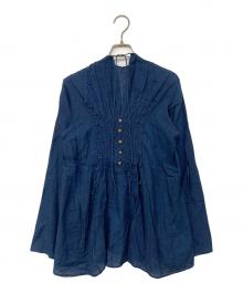 45R（フォーティファイブ・アール）の古着「インディゴ長袖ブラウス」｜インディゴ