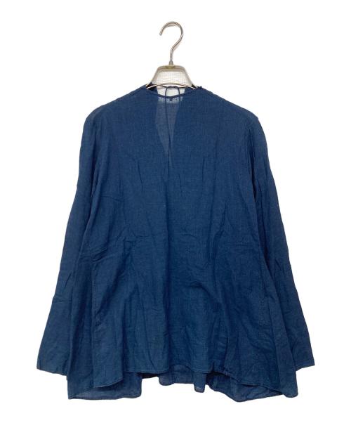 45R（フォーティファイブ・アール）45R (フォーティファイブ・アール) インディゴ長袖ブラウス インディゴ サイズ:2の古着・服飾アイテム