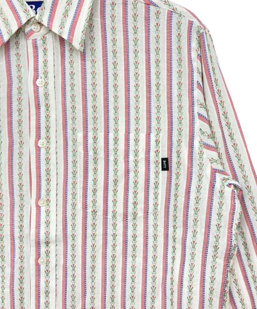 BoTT（ボット）BoTT (ボット) Flower Striped Shirt ホワイト サイズ:Mの古着・服飾アイテム