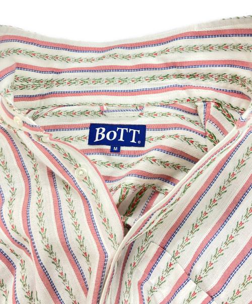 BoTT（ボット）BoTT (ボット) Flower Striped Shirt ホワイト サイズ:Mの古着・服飾アイテム