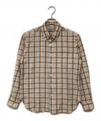 MARGARET HOWELLマーガレットハウエル）の古着「チェックシャツ」｜ブラウン