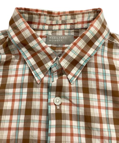 MARGARET HOWELL（マーガレットハウエル）MARGARET HOWELL (マーガレットハウエル) チェックシャツ ブラウン サイズ:Sの古着・服飾アイテム