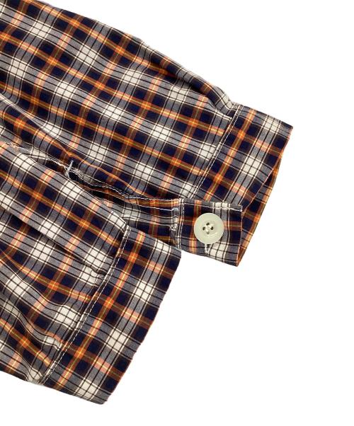 DANTON（ダントン）DANTON (ダントン) コットンポプリンカバーオール シャツジャケット オレンジ×ネイビー サイズ:40の古着・服飾アイテム