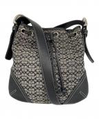 COACHコーチ）の古着「巾着ショルダーバッグ」｜ブラック