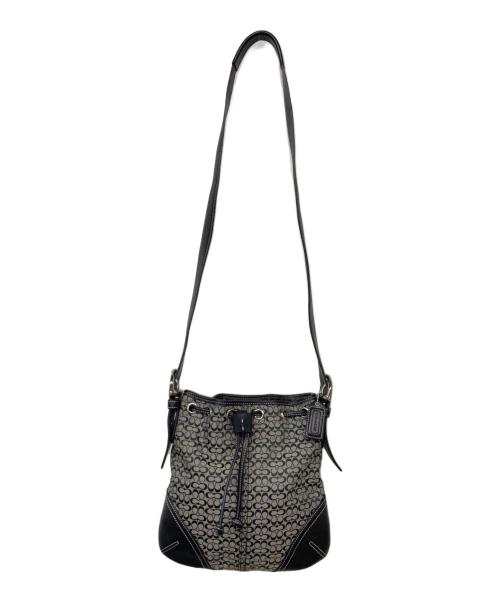 COACH（コーチ）COACH (コーチ) 巾着ショルダーバッグ ブラックの古着・服飾アイテム