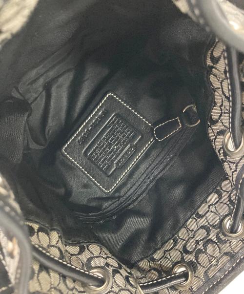 COACH（コーチ）COACH (コーチ) 巾着ショルダーバッグ ブラックの古着・服飾アイテム