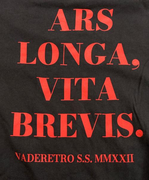 VADERETRO（バダレトロ）VADERETRO (バダレトロ) デザインカットソー ブラック サイズ:XLの古着・服飾アイテム