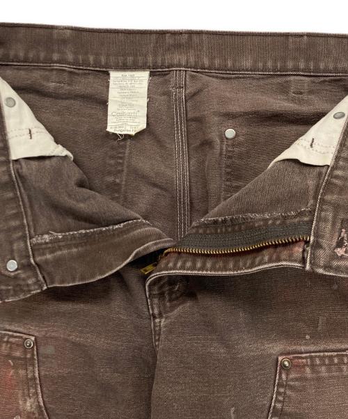 CarHartt（カーハート）CarHartt (カーハート) ペイントダブルニーパンツ ブラウン サイズ:33の古着・服飾アイテム