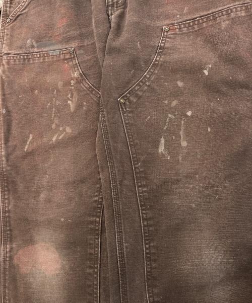 CarHartt（カーハート）CarHartt (カーハート) ペイントダブルニーパンツ ブラウン サイズ:33の古着・服飾アイテム