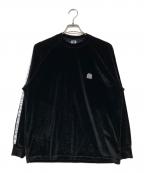 BlackEyePatchブラックアイパッチ）の古着「OG LABEL TAPED VELOUR CREW」｜ブラック