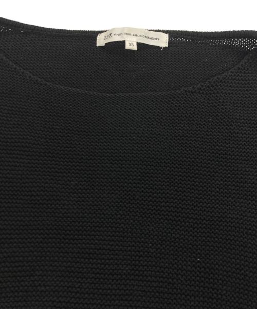 23区（ニジュウサンク）23区 (ニジュウサンク) サイドリボンクルーネックニット ブラック サイズ:38の古着・服飾アイテム