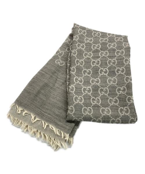 GUCCI（グッチ）GUCCI (グッチ) gg柄ストール グレーの古着・服飾アイテム