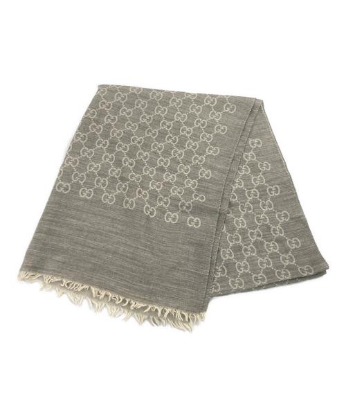 GUCCI（グッチ）GUCCI (グッチ) gg柄ストール グレーの古着・服飾アイテム