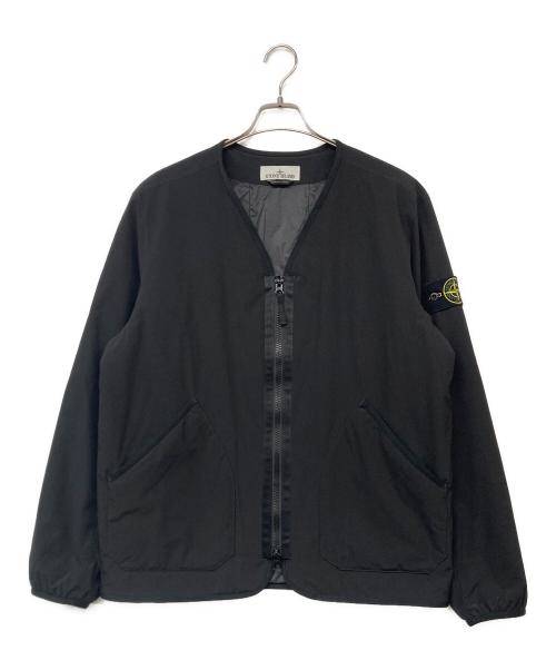 STONE ISLAND（ストーンアイランド）STONE ISLAND (ストーンアイランド) NO COLLAR JACKET ブラック サイズ:Lの古着・服飾アイテム