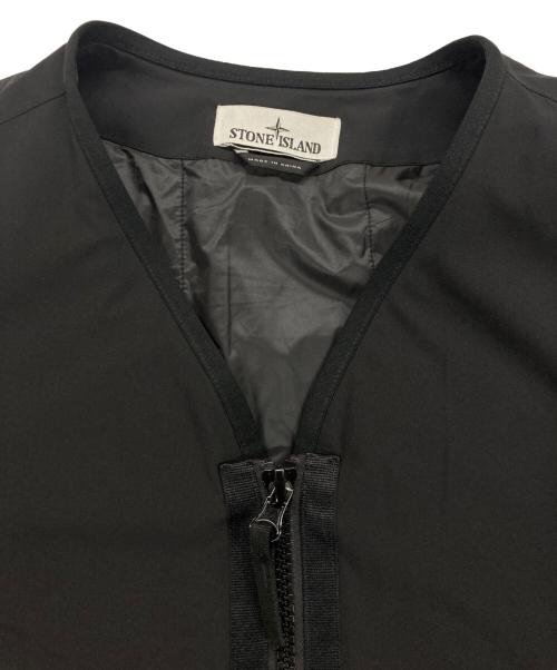 STONE ISLAND（ストーンアイランド）STONE ISLAND (ストーンアイランド) NO COLLAR JACKET ブラック サイズ:Lの古着・服飾アイテム