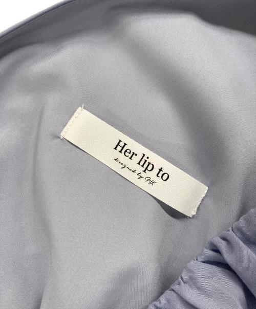 HER LIP TO（ハーリップトゥ）Her lip to (ハーリップトゥ) Riviera Double Bow Dress/ワンピース ブルー サイズ:Sの古着・服飾アイテム