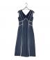 HER LIP TO (ハーリップトゥ) Lace Trimmed Chambray Dress ネイビー サイズ:M：13000円