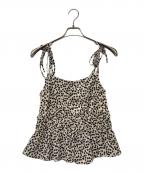 HER LIP TOハーリップトゥ）の古着「Cherry Pattern Strap Top」｜ベージュ