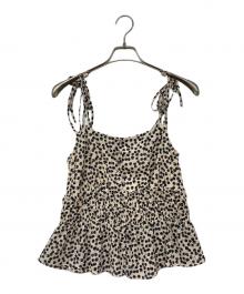 HER LIP TO（ハーリップトゥ）の古着「Cherry Pattern Strap Top」｜ベージュ
