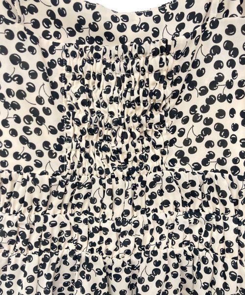 HER LIP TO（ハーリップトゥ）Her lip to (ハーリップトゥ) Cherry Pattern Strap Top ベージュ サイズ:Sの古着・服飾アイテム