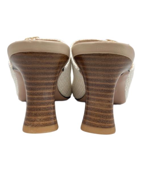 HER LIP TO（ハーリップトゥ）HER LIP TO (ハーリップトゥ) Mademoiselle Mules ベージュ サイズ:37の古着・服飾アイテム