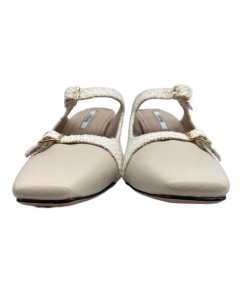 HER LIP TO（ハーリップトゥ）HER LIP TO (ハーリップトゥ) Mademoiselle Mules ベージュ サイズ:37の古着・服飾アイテム