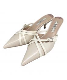 HER LIP TO（ハーリップトゥ）の古着「Double Belted Cross Mules/ミュール」｜ベージュ