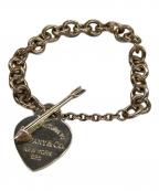 TIFFANY & Co.ティファニー）の古着「Tiffany / ラブストラックハートタグブレスレット」｜シルバー