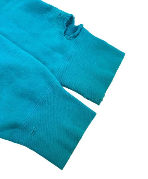 KOLOR（カラー）KOLOR (カラー) コットン裏毛 DAMEGE プルオーバー/ダメージ加工スウェット ブルー サイズ:5の古着・服飾アイテム