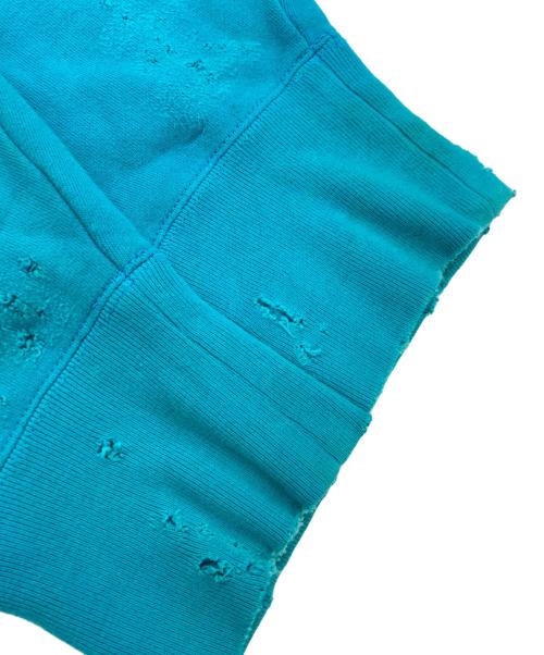 KOLOR（カラー）KOLOR (カラー) コットン裏毛 DAMEGE プルオーバー/ダメージ加工スウェット ブルー サイズ:5の古着・服飾アイテム