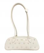 furfurファーファー）の古着「パールドットワイドボストンバッグ」｜ベージュ